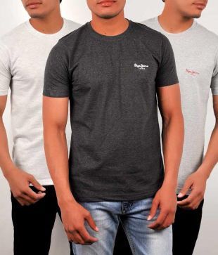 pepe jeans tri pack t shirts