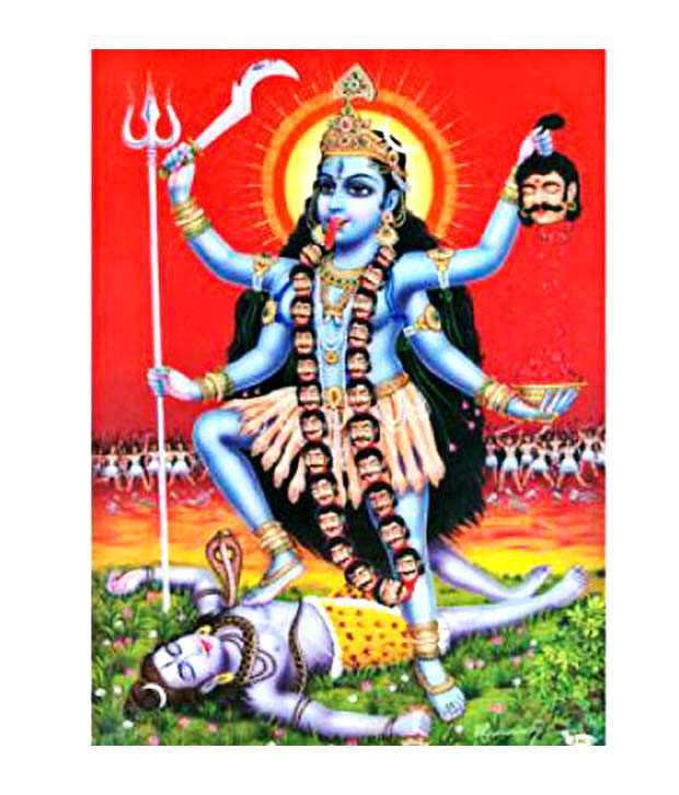 Colophotoshop Red And Blue GSM Paper Kali Mata 3D Photo: Buy Colophotoshop  Red And Blue GSM Paper Kali Mata 3D Photo at Best Price in India on Snapdeal