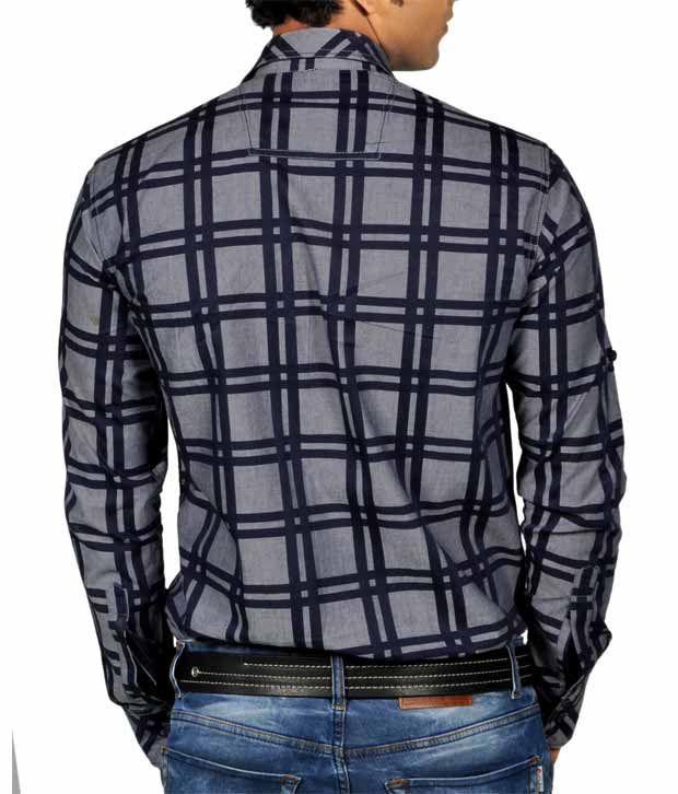 navy blue check pants