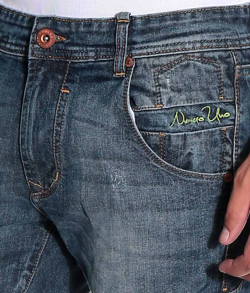Numero Uno Blue Regular Fit Jeans - Buy Numero Uno Blue Regular Fit ...