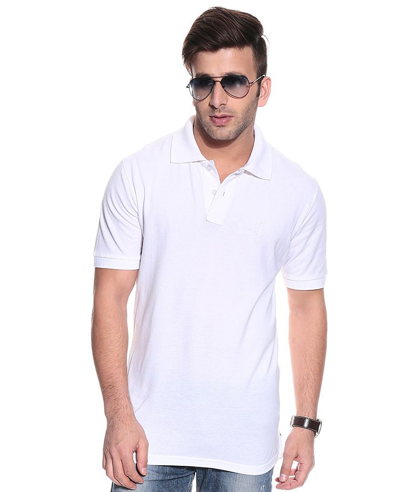 Posh 7 White Half Polo T-Shirt - Buy Posh 7 White Half Polo T-Shirt ...