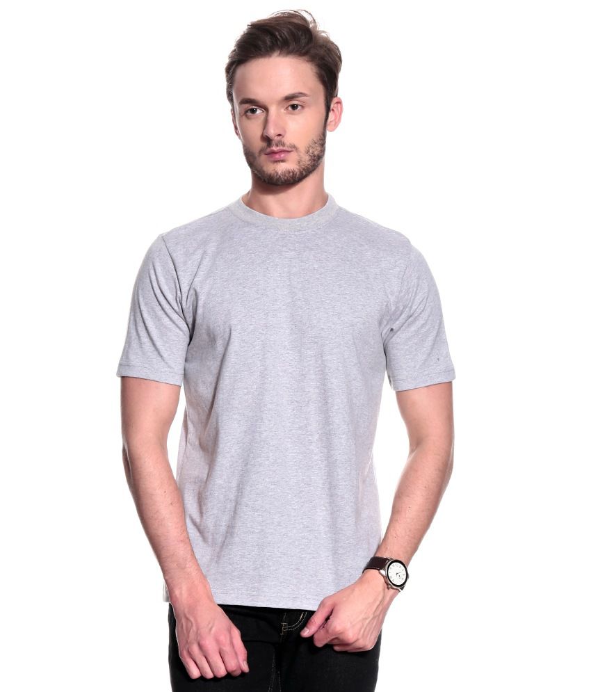 T10 Sports Grey Cotton T-Shirt - Buy T10 Sports Grey Cotton T-Shirt ...