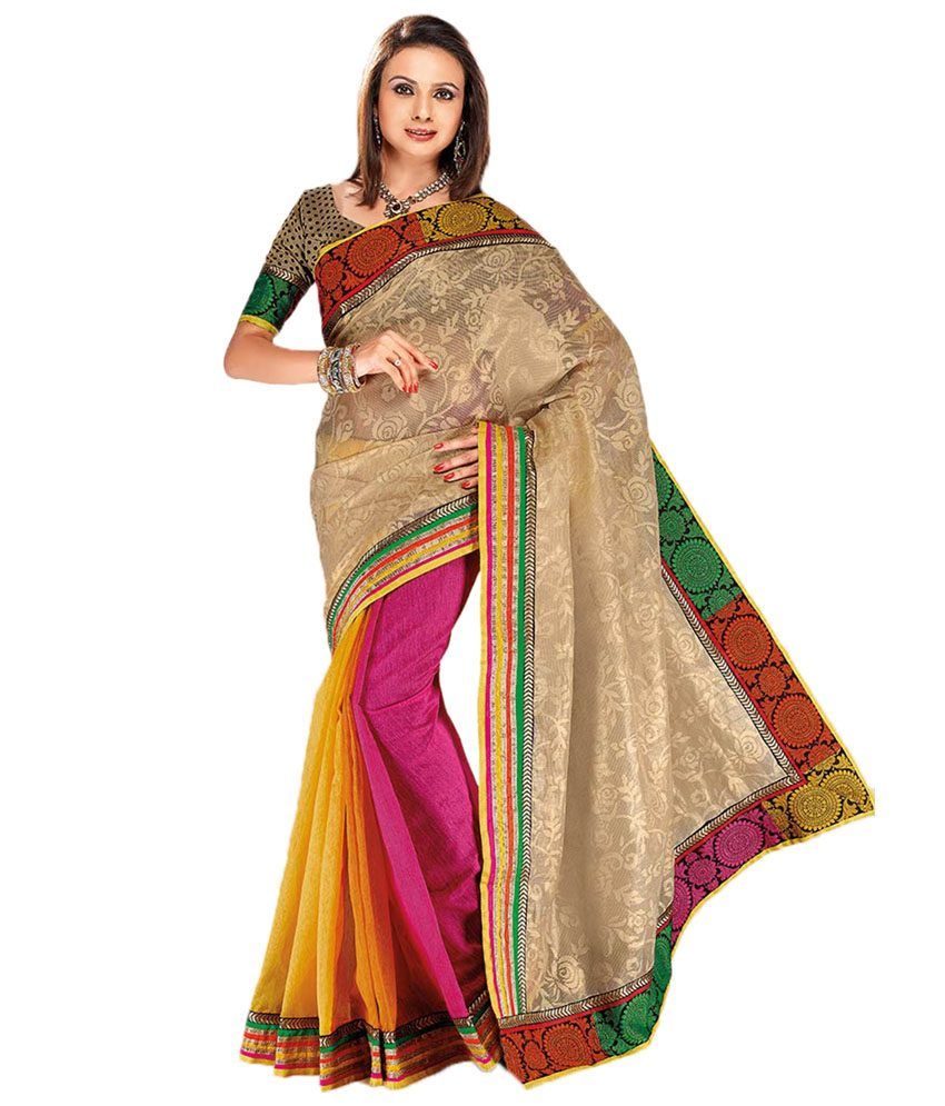 Cbazaar Multi Color Silk Ilkal Saree - Buy Cbazaar Multi Color Silk