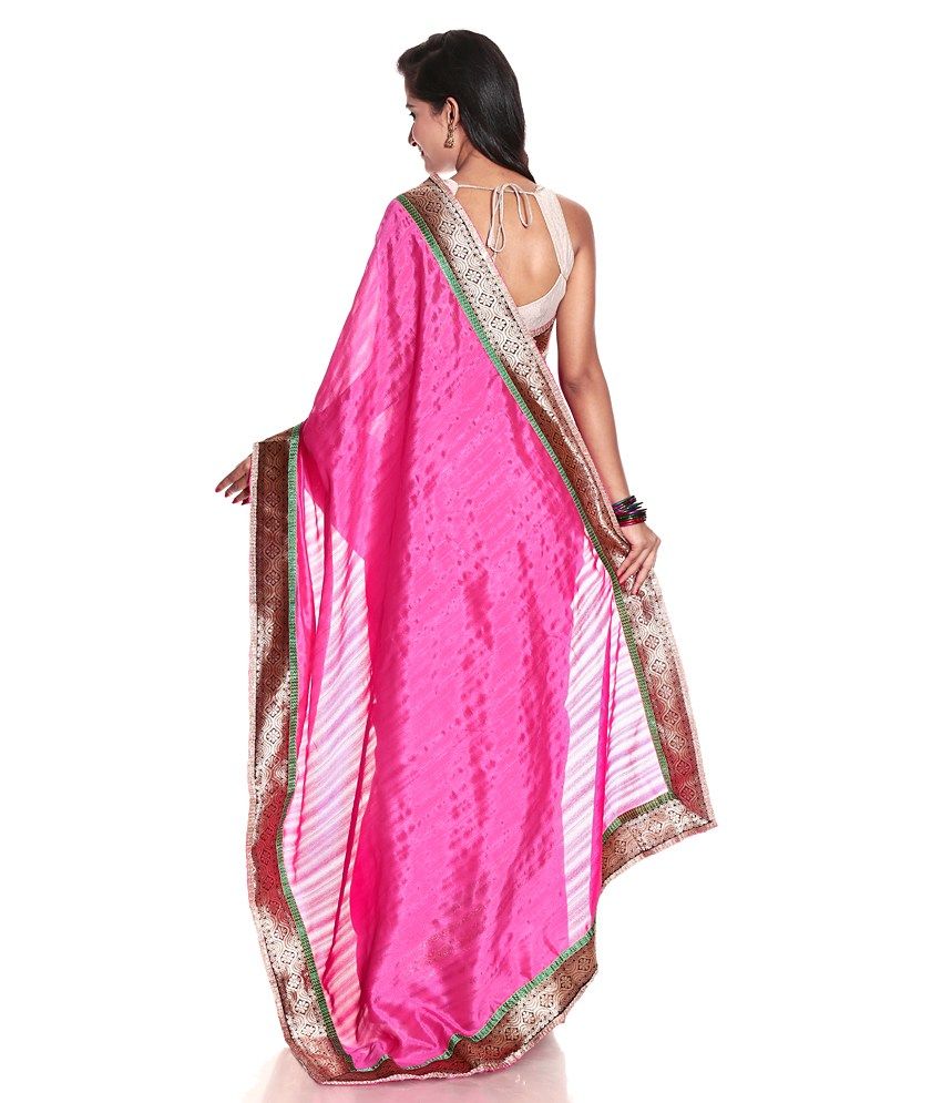 AVR Fashions Pink Cotton Silk Saree - Buy AVR Fashions Pink Cotton Silk ...