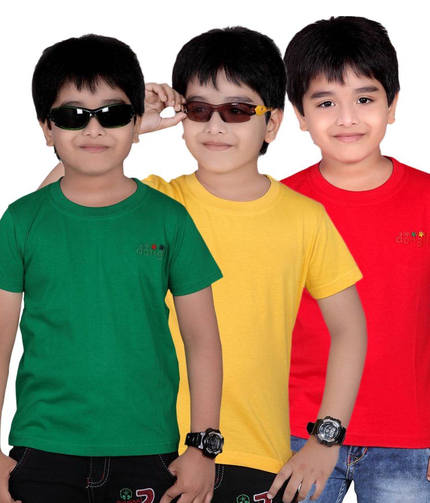     			Dongli Pack of 1 Boys Cotton T-Shirt ( Yellow )