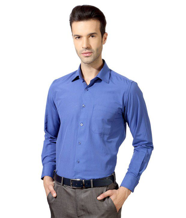 Peter England Blue Formals Shirt - Buy Peter England Blue Formals Shirt ...