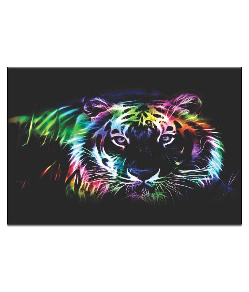 Finearts Neon Lion Canvas Wall Painting: Buy Finearts Neon Lion Canvas ...