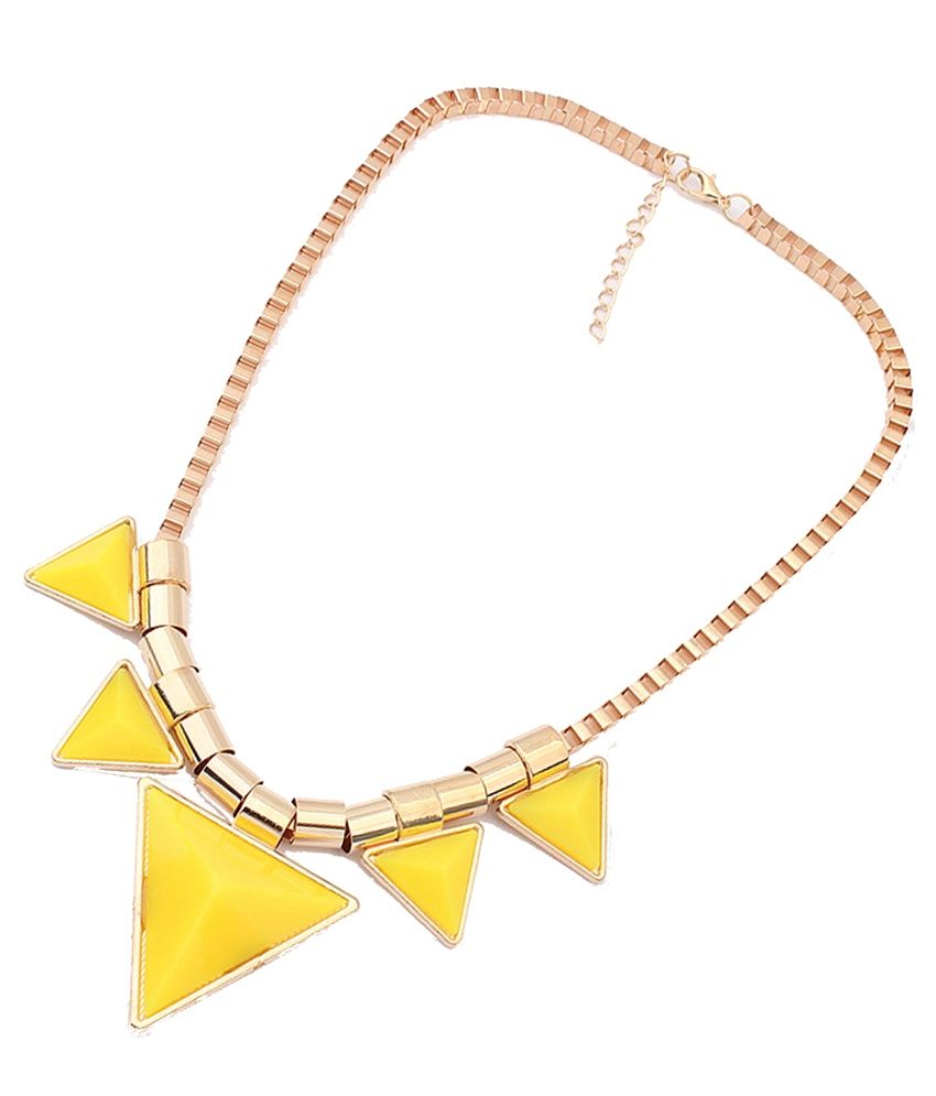 Kmagnaccs Yellow Triangles Necklace - Buy Kmagnaccs Yellow Triangles ...