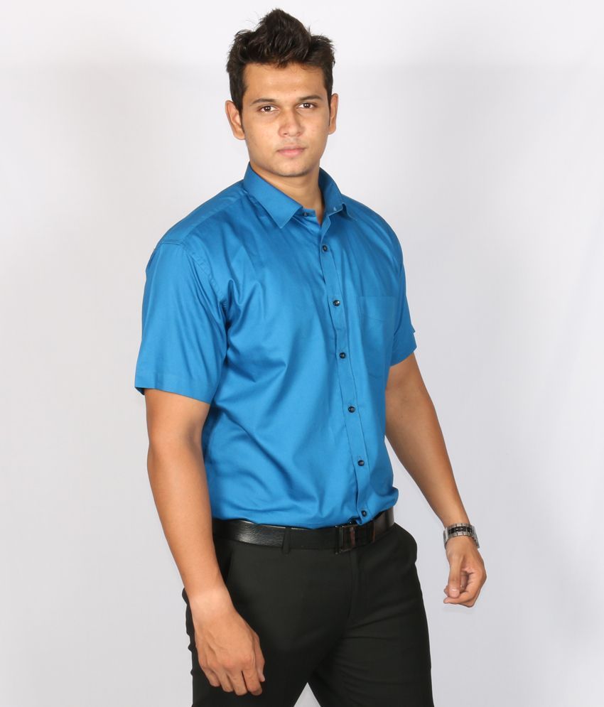 aqua color men's shirt