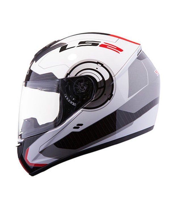 LS2 - HELMET FF50 - ATMOS WHITE RED [Size : 58cms] - ECE Certified: Buy ...