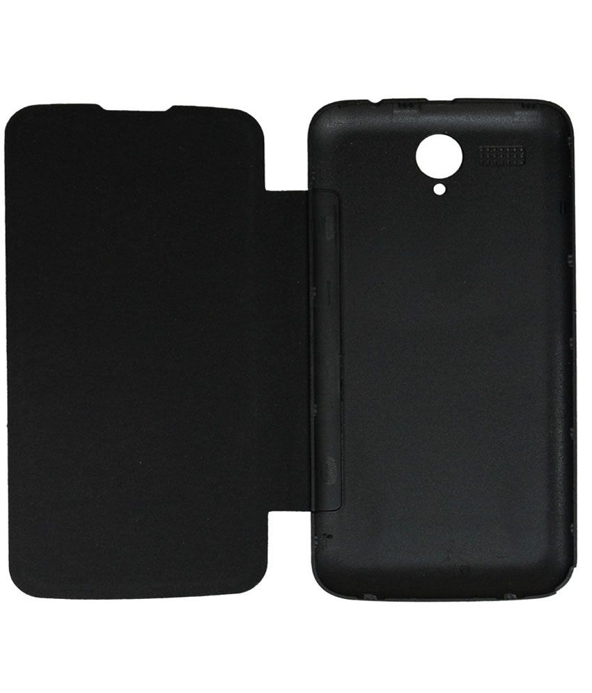 Casotec Premium Leather Flip Case Cover For Micromax Canvas Power A96 Black Flip Covers
