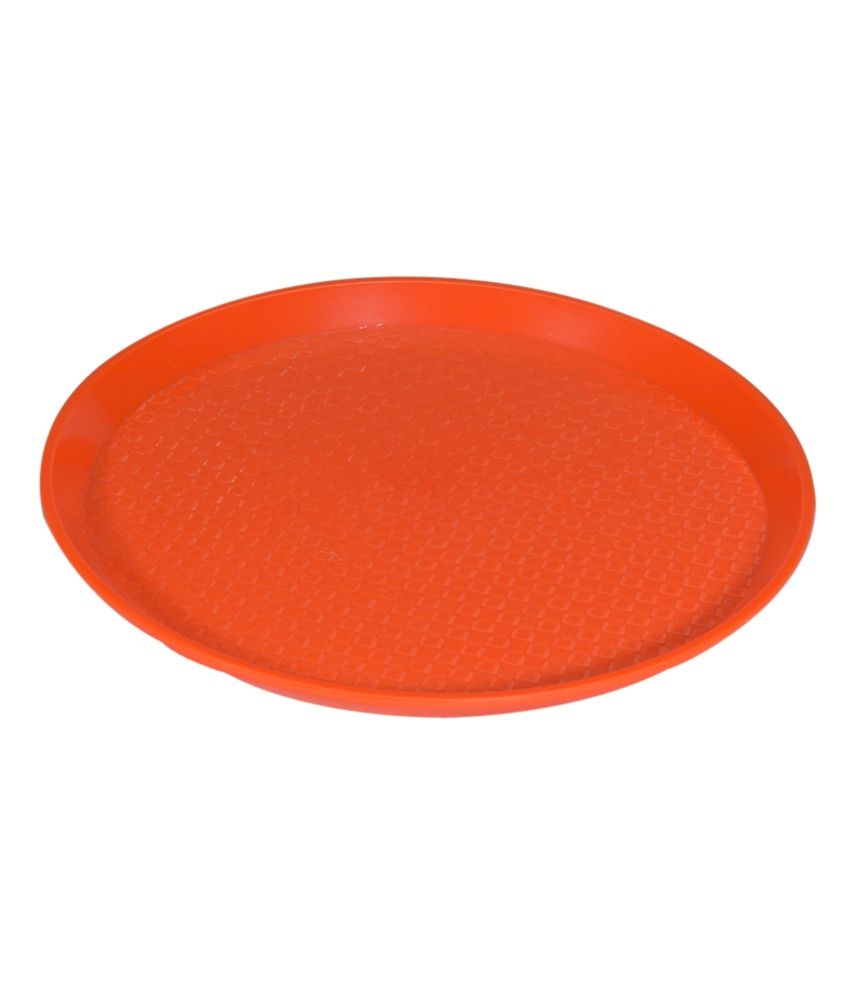 Kenford Red Round Cafeteria Tray 35.6 cm 4 Pcs: Buy Online at Best ...