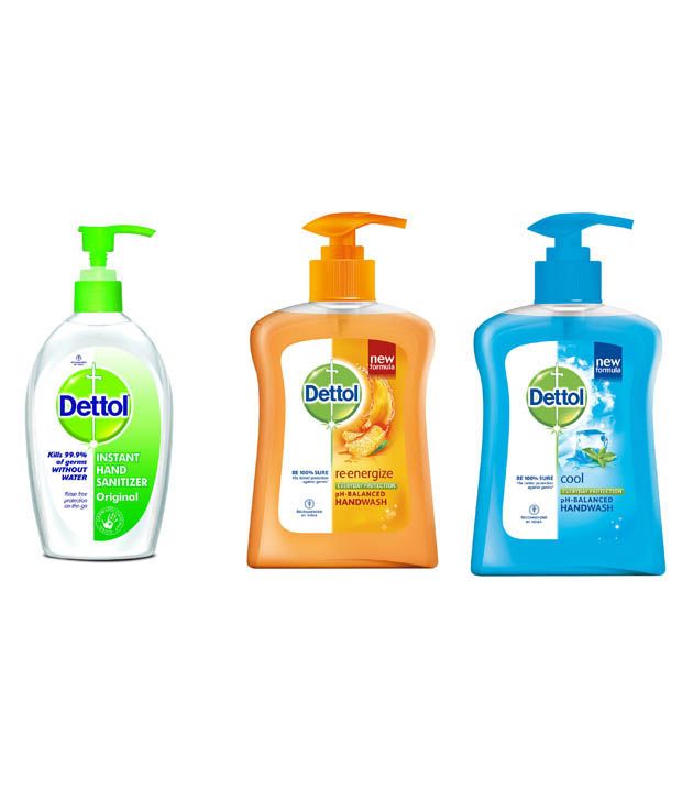 Dettol Hand Sanitizer 200 ml + Liquid Soap Cool Pump 250