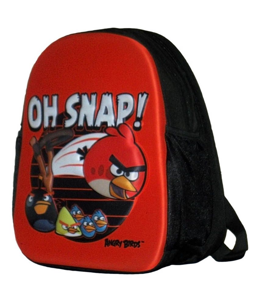 Priority Kids School Bag Red And Black Angry Birds: Buy Online at Best ...