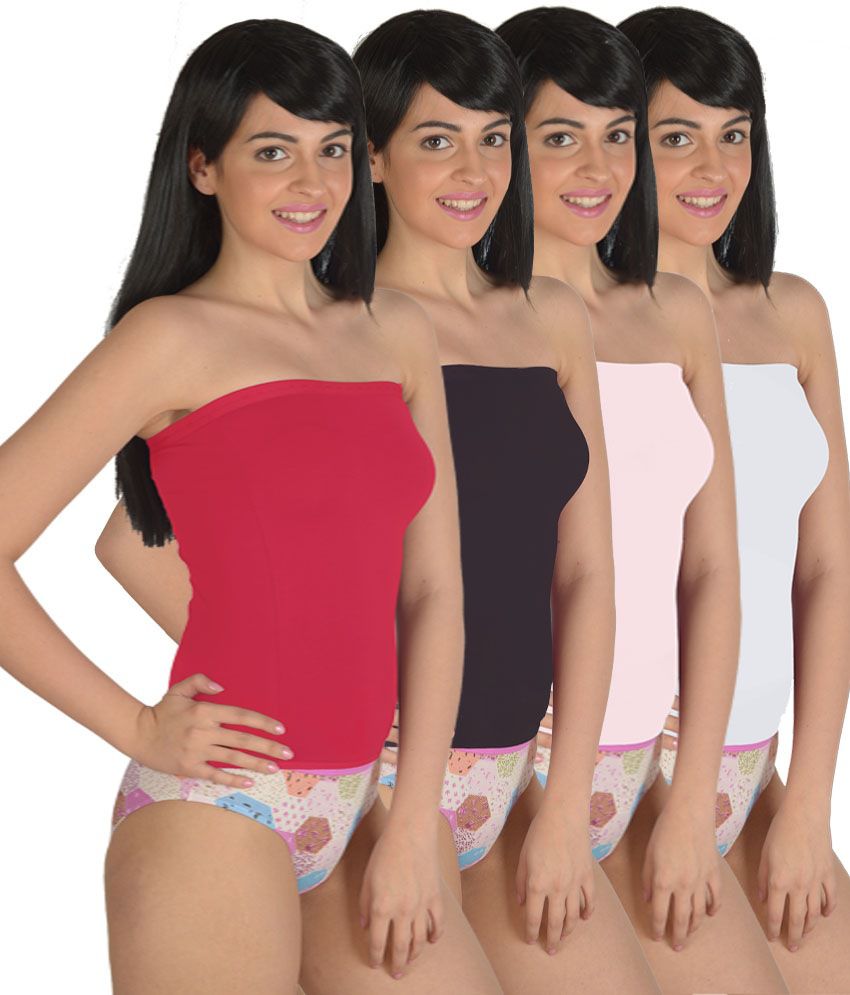     			Selfcare Multi Color  Camisoles Pack of 4