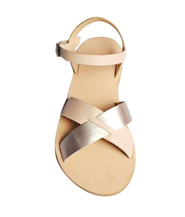 silver flat sandals amazon