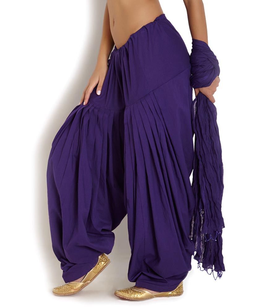 Soch Purple Cotton Patialas Price in India - Buy Soch Purple Cotton ...