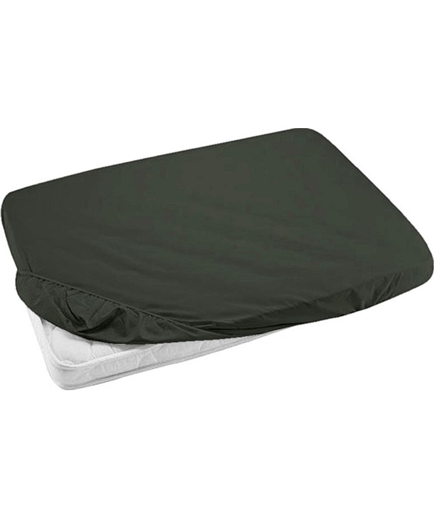 Uber Urban Gray Plain Cotton Single Fitted Bed Sheet Buy Uber Urban
