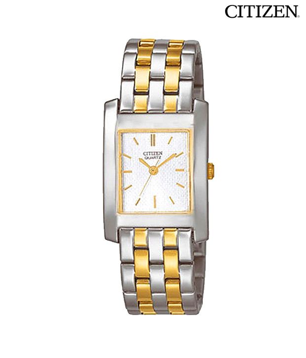 citizen quartz two tone watch