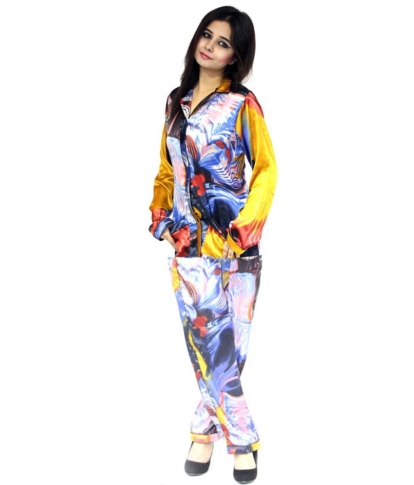 satin silk night suit