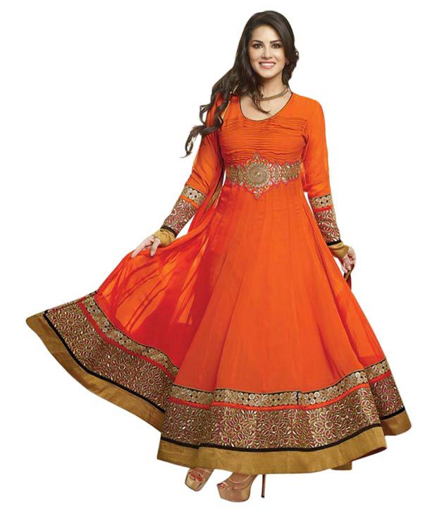 72% OFF on Blissta Beige Net Embroidered Anarkali Dress Material on Snapdeal  | PaisaWapas.com