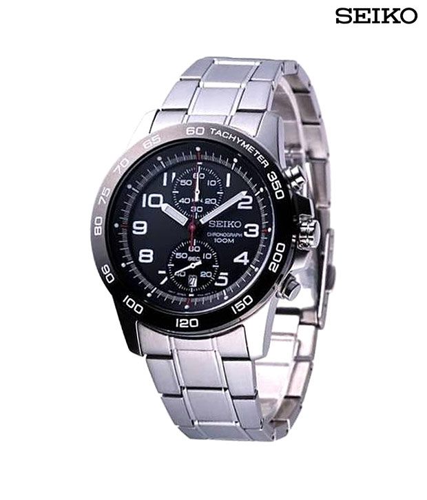 seiko chronograph silver
