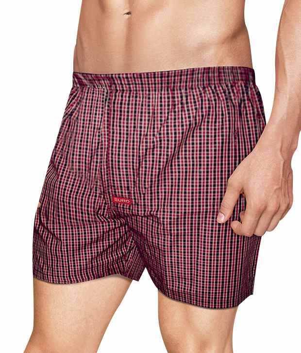 EURO Red Cotton Boxers Combo Of 2 Boxers Buy EURO Red Cotton Boxers