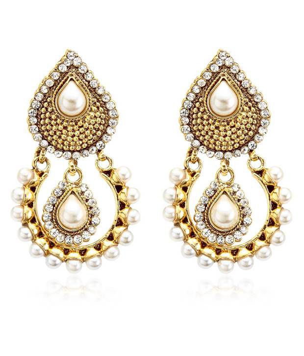 Ethnic Jewels Graceful Kundan Earrings - Buy Ethnic Jewels Graceful ...