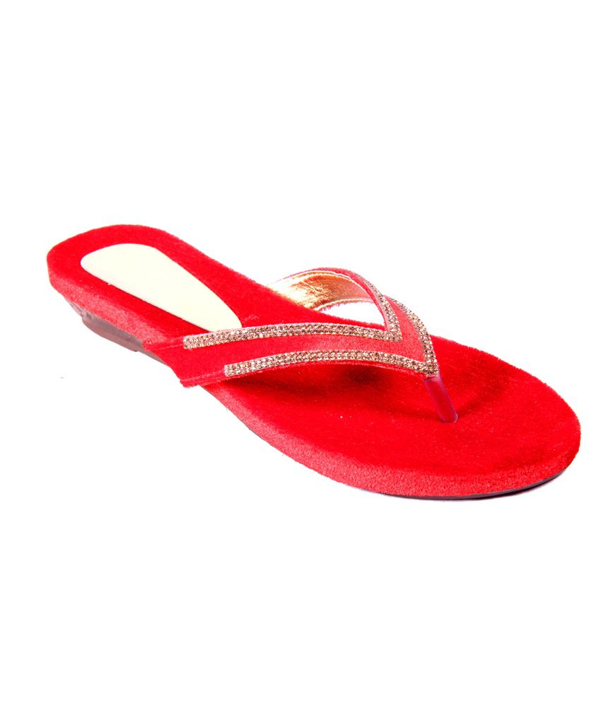 Foot Step Red Women Sleeper Price in India- Buy Foot Step Red Women ...