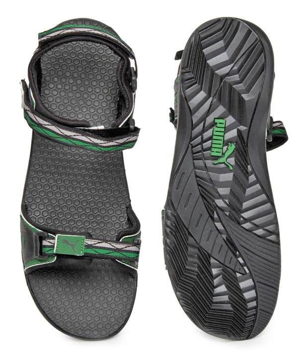 puma olive green sandals