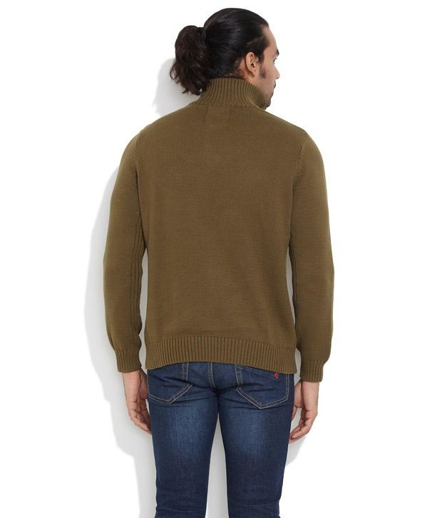 high neck sweater with jacket