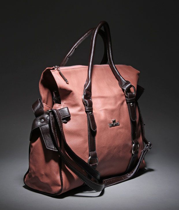 Kuero Pastel Pink and Brown Handbag - Buy Kuero Pastel Pink and Brown ...