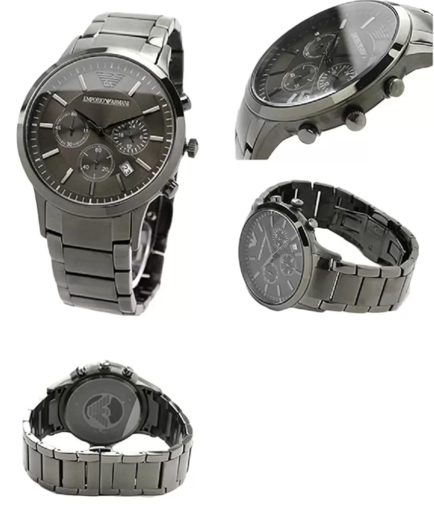 Emporio Armani Men's Gray Dial Ion Plated Stainless Steel Band Watch -  AR2454 : Buy Online at Best Price in KSA - Souq is now Amazon.sa: Fashion