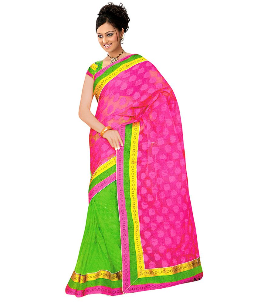Indian Wholesale Clothing Pink Cotton Jute Saree - Buy Indian Wholesale ...