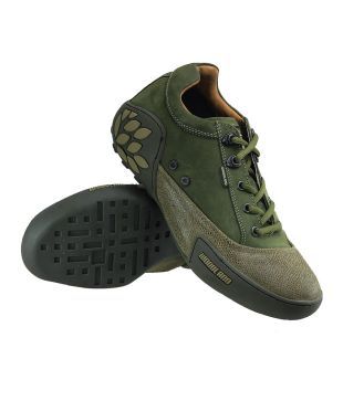 woodland men green casual shoes