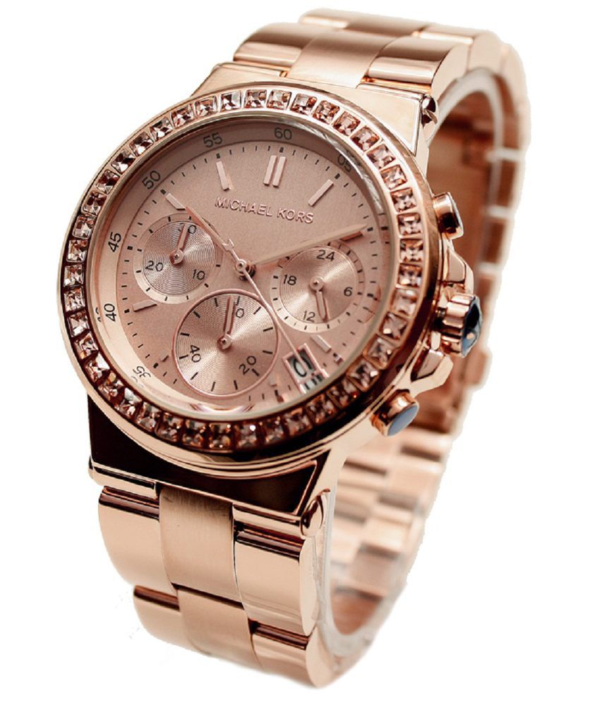 Michael Kors Womens Rose Gold-tone Crystal Watch Price in India: Buy Michael  Kors Womens Rose Gold-tone Crystal Watch Online at Snapdeal