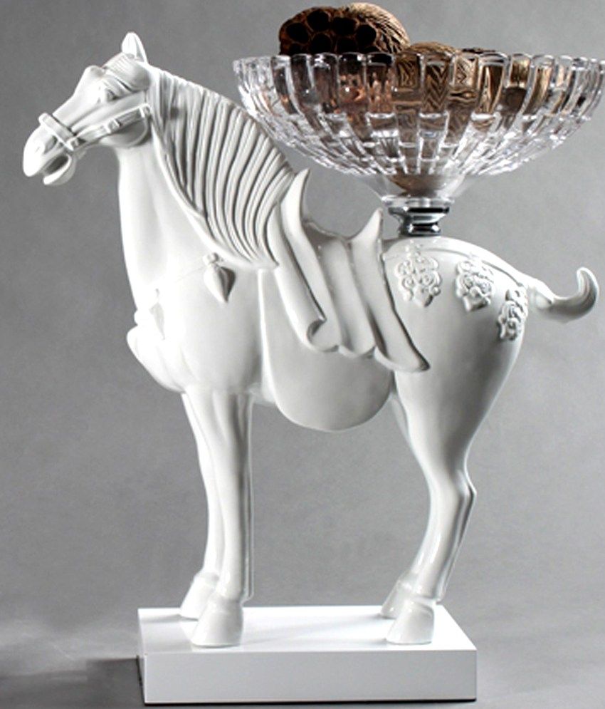 white horse figurines porcelain
