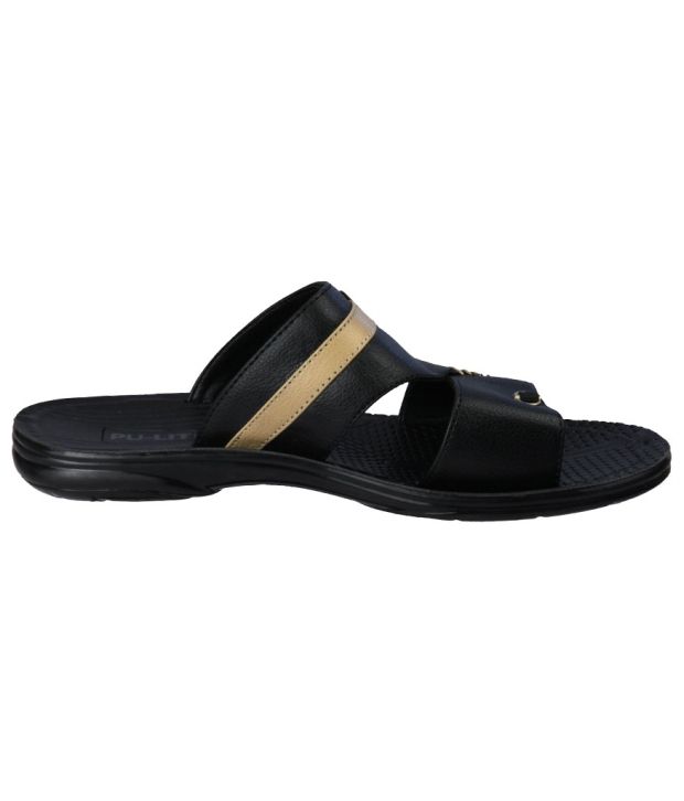 Pu Lite-Today Black Slippers Price in 