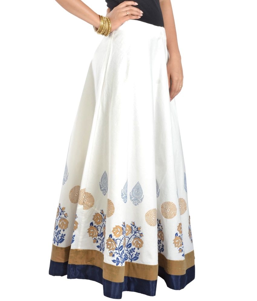 Buy 9Rasa White Cotton Skirts Online at Best Prices in India Snapdeal