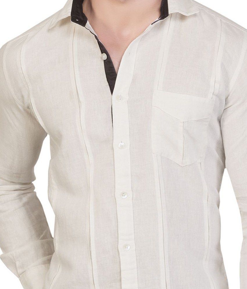 creme colored shirt