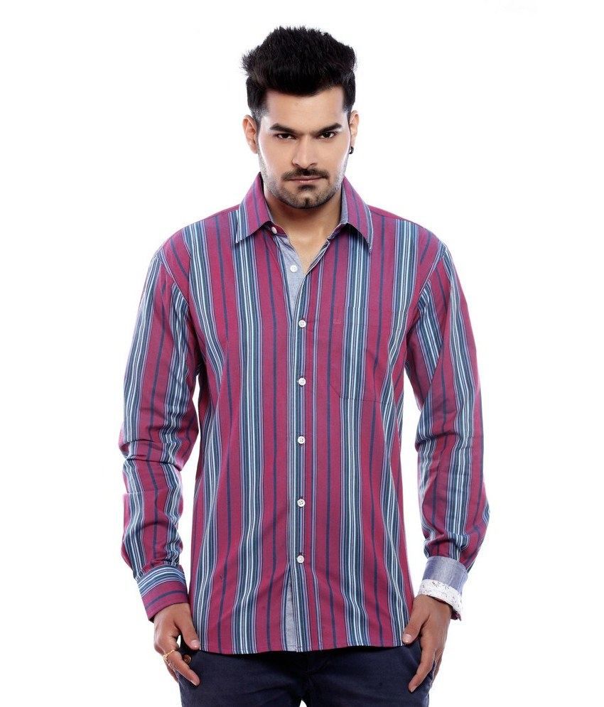 Moksh Maroon Cotton Shirt - Buy Moksh Maroon Cotton Shirt Online at ...