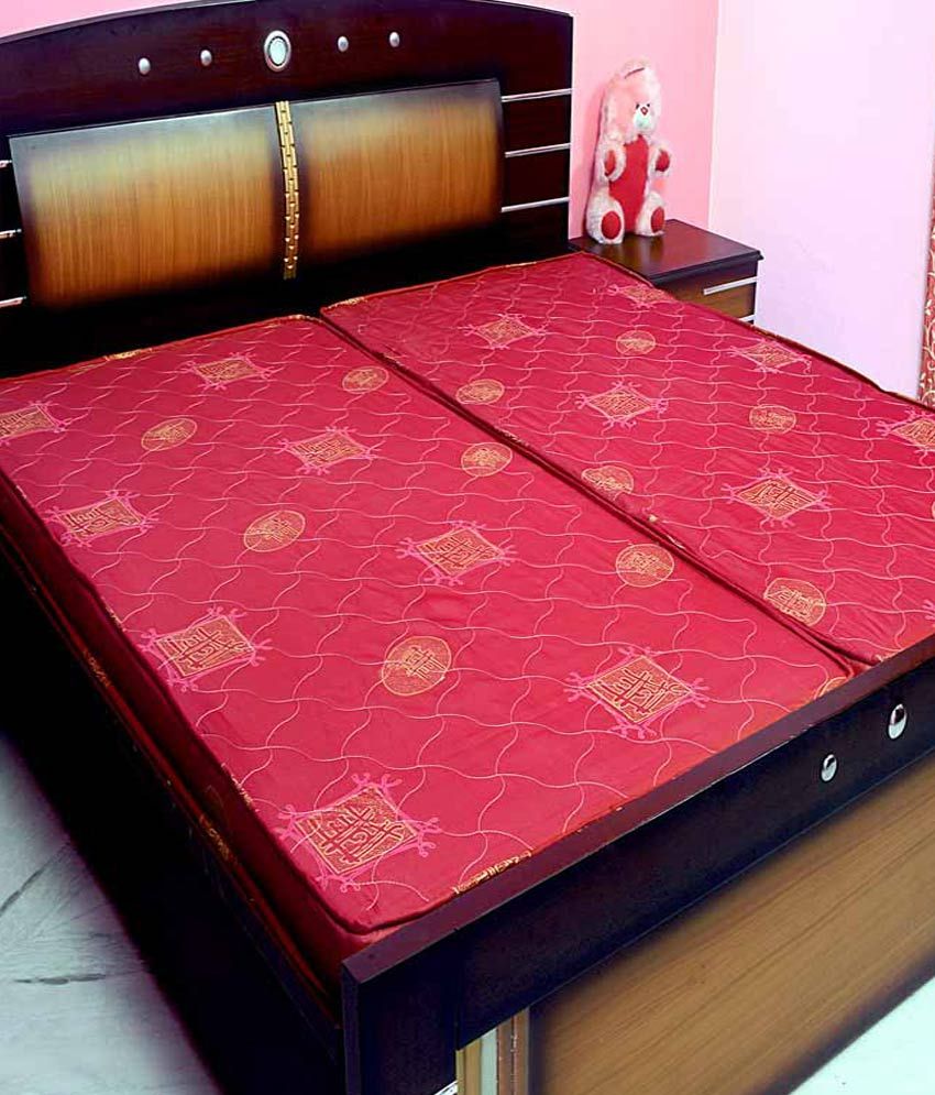 Comforthome Single Size Multi Poly Cotton Mattress 72x35x4 Comforthome Single Size Multi Poly Cotton Mattress 72x35x4 Inches