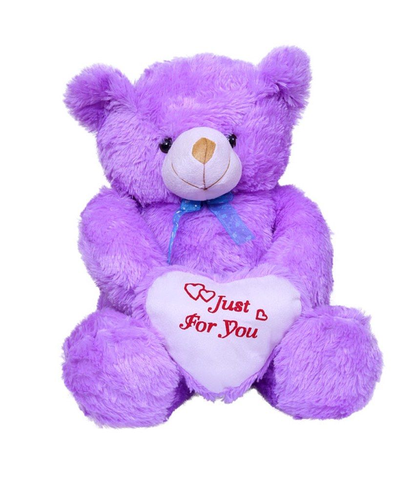 a purple teddy bear