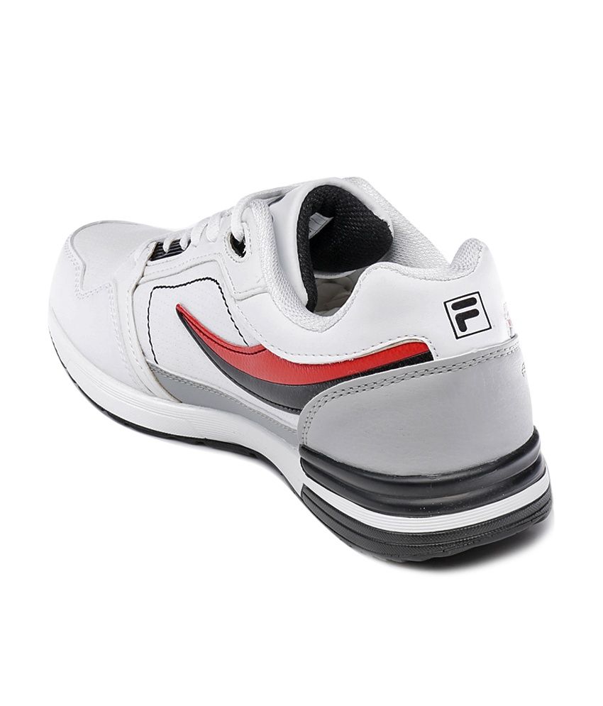 fila white sports shoes