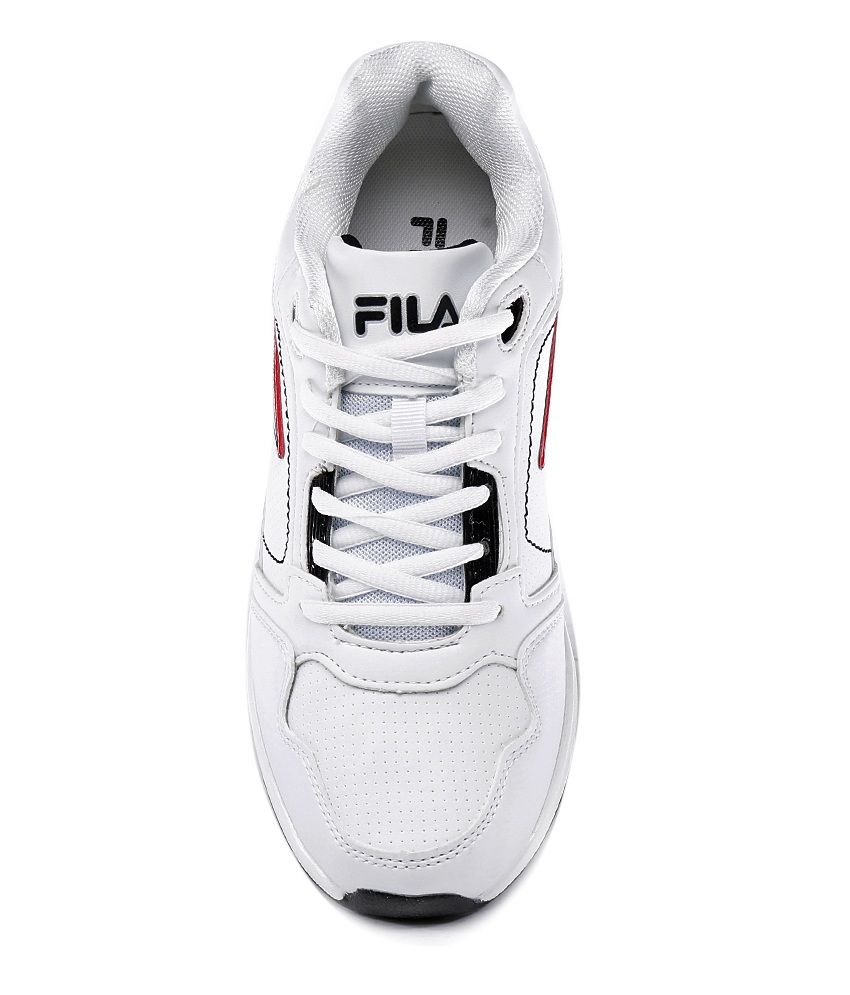 fila white sports shoes