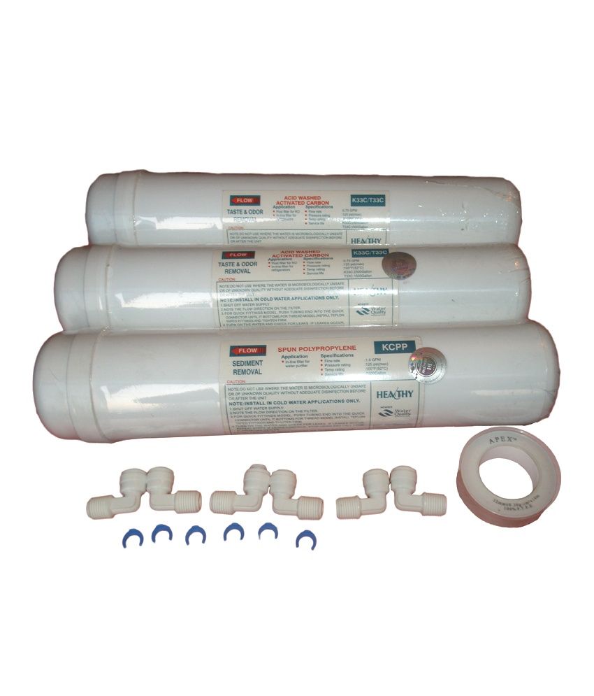 RO Service Heathy In Line RO Filters 2 Carbon Filter+1 Sediment Filter+