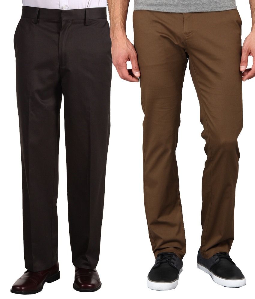 Mera Kapda Pack Of 2 Formal With Casual Trouser For Men - Buy Mera Kapda Pack Of 2 Formal With 
