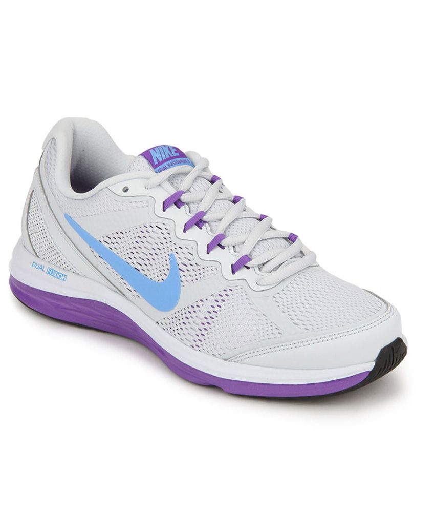 Nike Dual Fusion Run 3 Msl Light Grey Running Shoes Price in India- Buy ...