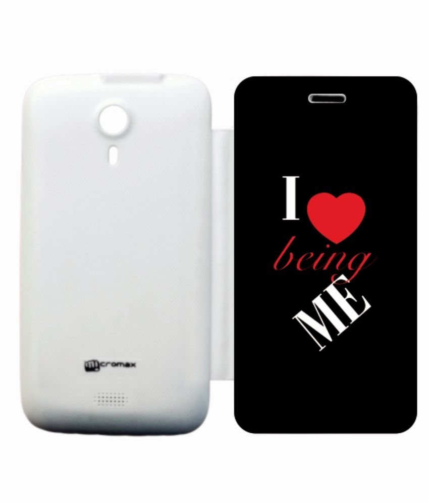 Printland Colored Flip Cover For Micromax A92 I Love Myself Flip Cover