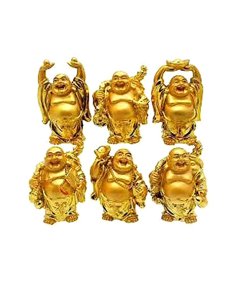     			Isteel Golden Set Of Laughing Buddha (6 Pcs)